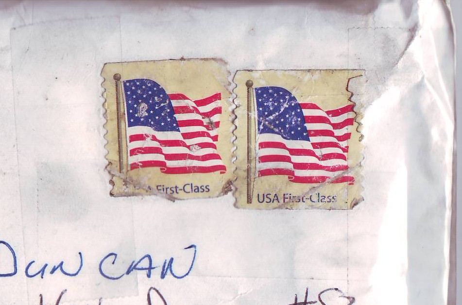 Legal uncanceled stamps, which the US Post Office refused to honor